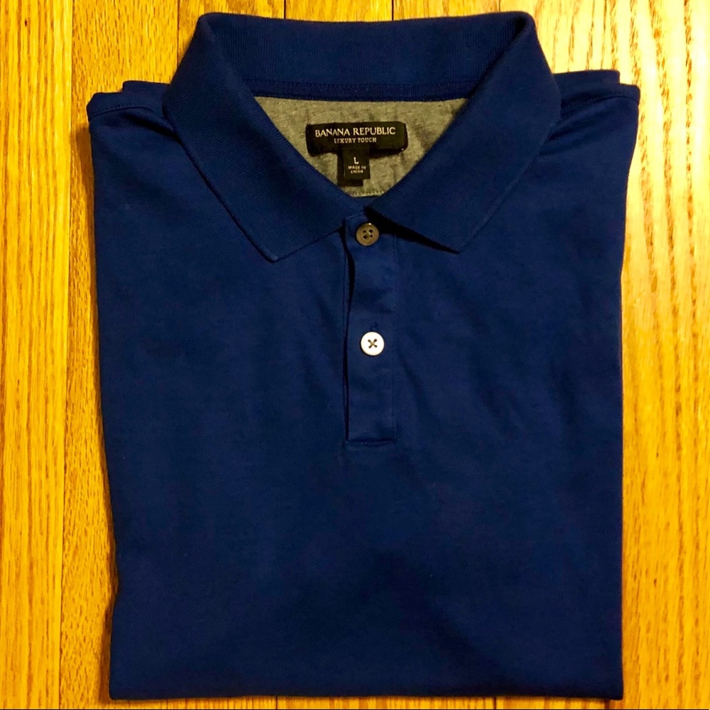 Banana Republic Royal Blue Polo, Size Large